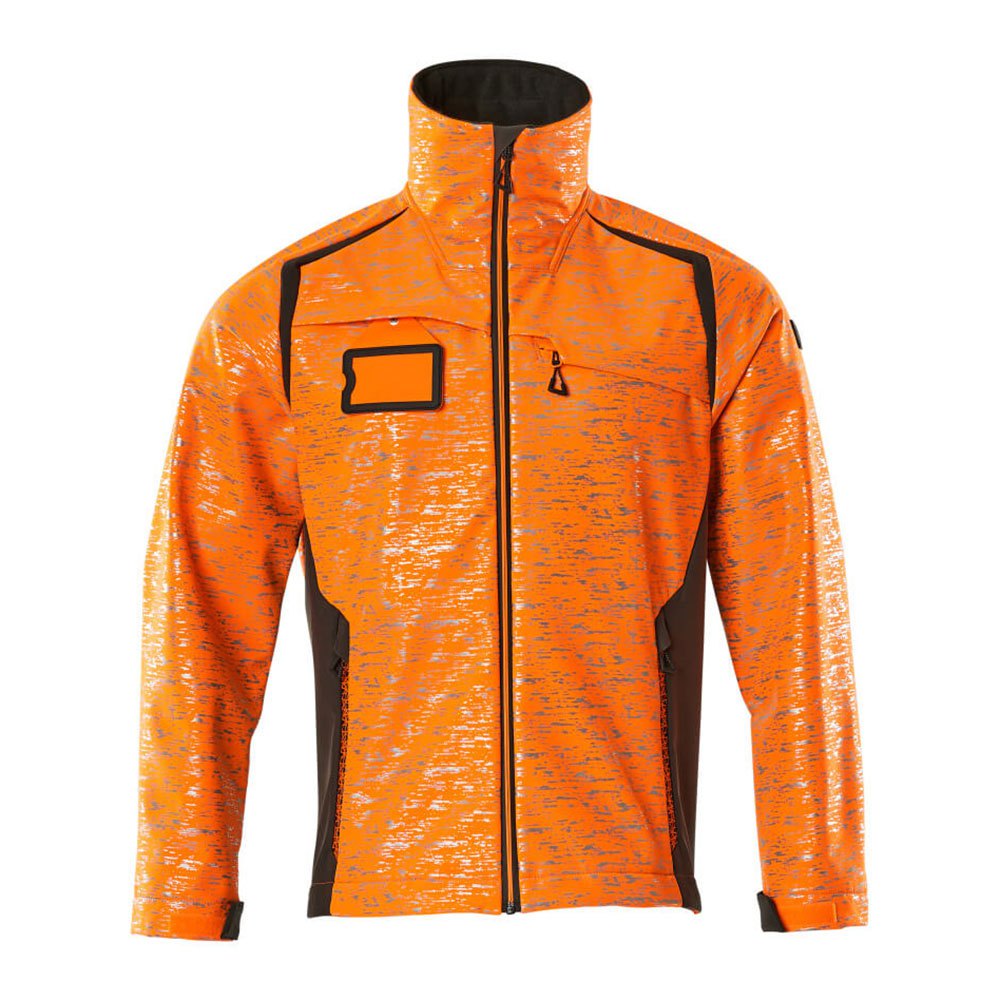 Bild von Mascot 19202-291-1418 Accelerate Safe Moderne Passform Atmungsaktiv Winddicht und Wasserabweisend Zweifarbig Soft Shell Jacke, Hi-Vis Orange/Dunkelanthrazit, L Größe