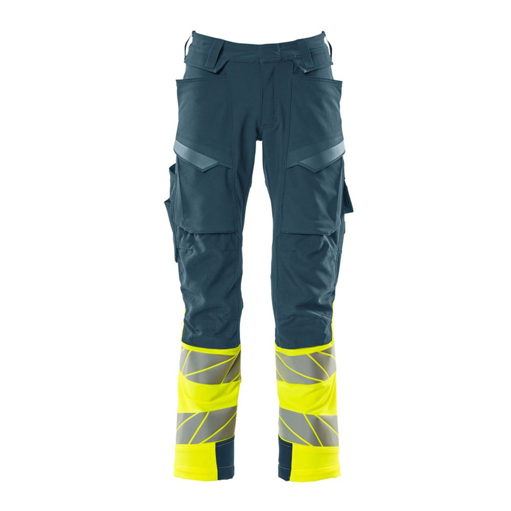 Bild von Hose mit Knietaschen Dunkelpetroleum/Hi-vis Gelb 19179-511-4417, Größe 90 C46