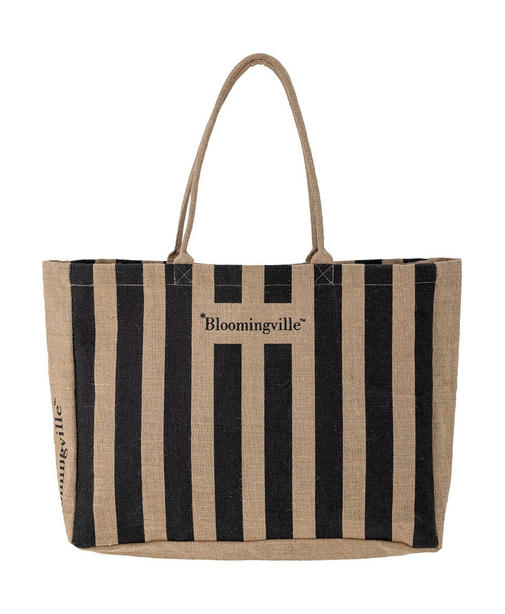 Bild von Bloomingville Einkaufstasche 38x10x49 cm Bergamo schwarz