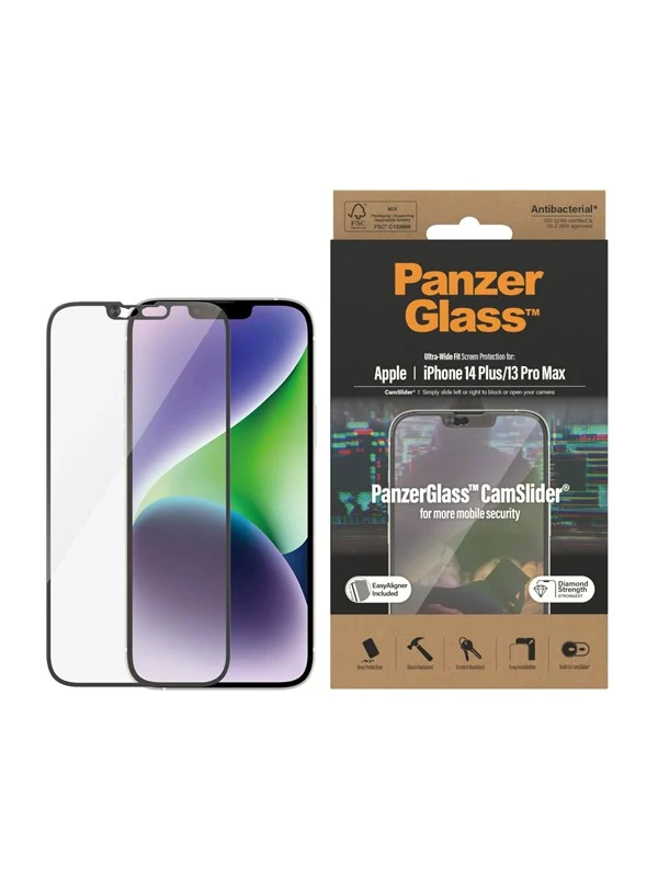 Bild von PanzerGlass Ultra-Wide Fit (1 Stück, iPhone 14 Plus, iPhone 13 Pro Max), Smartphone Schutzfolie, Transparent
