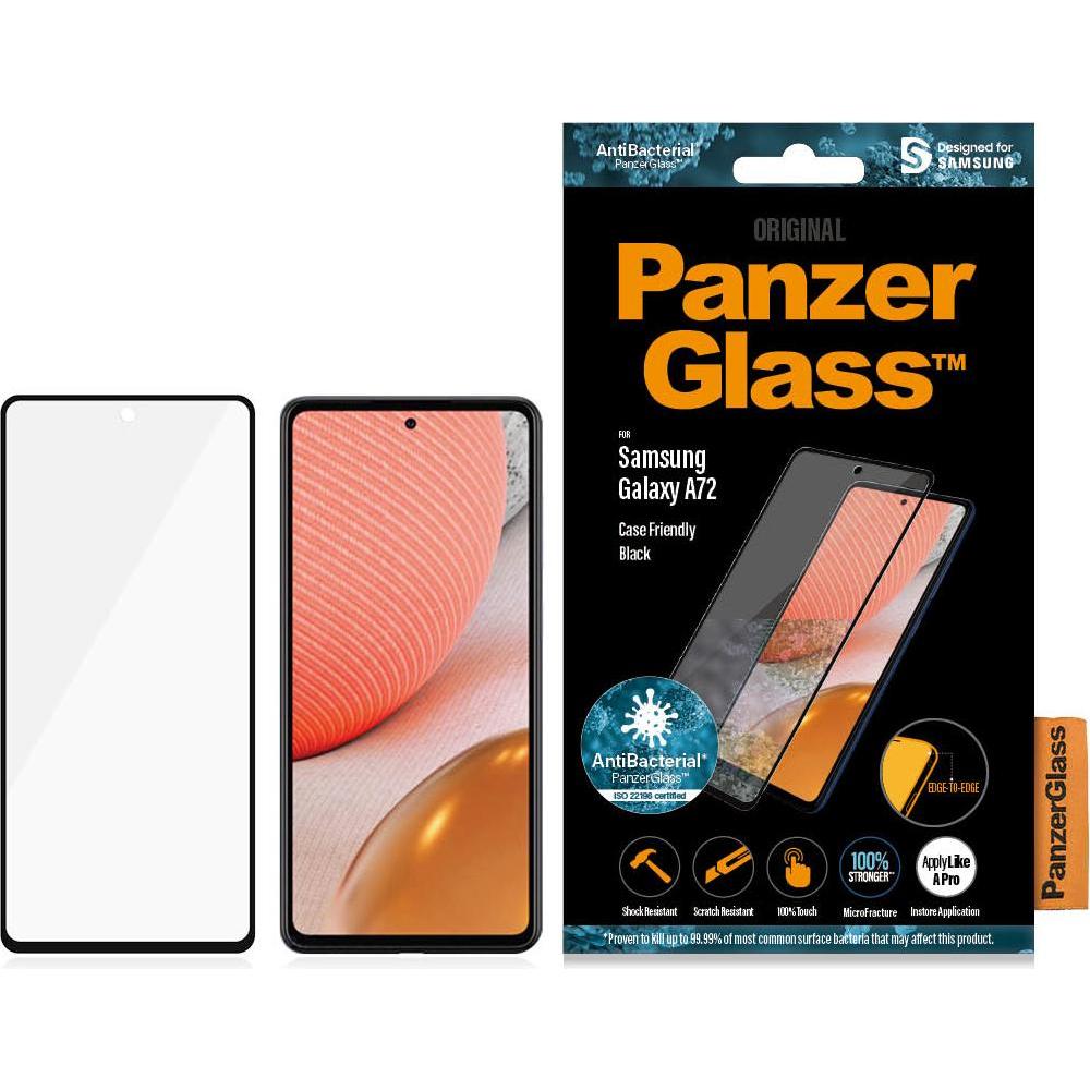 Bild von PanzerGlass E2E Microfracture do Galaxy A72 Hülle ist antibakteriell (1 Stück, Samsung Galaxy A72), Smartphone Schutzfolie, Transparent