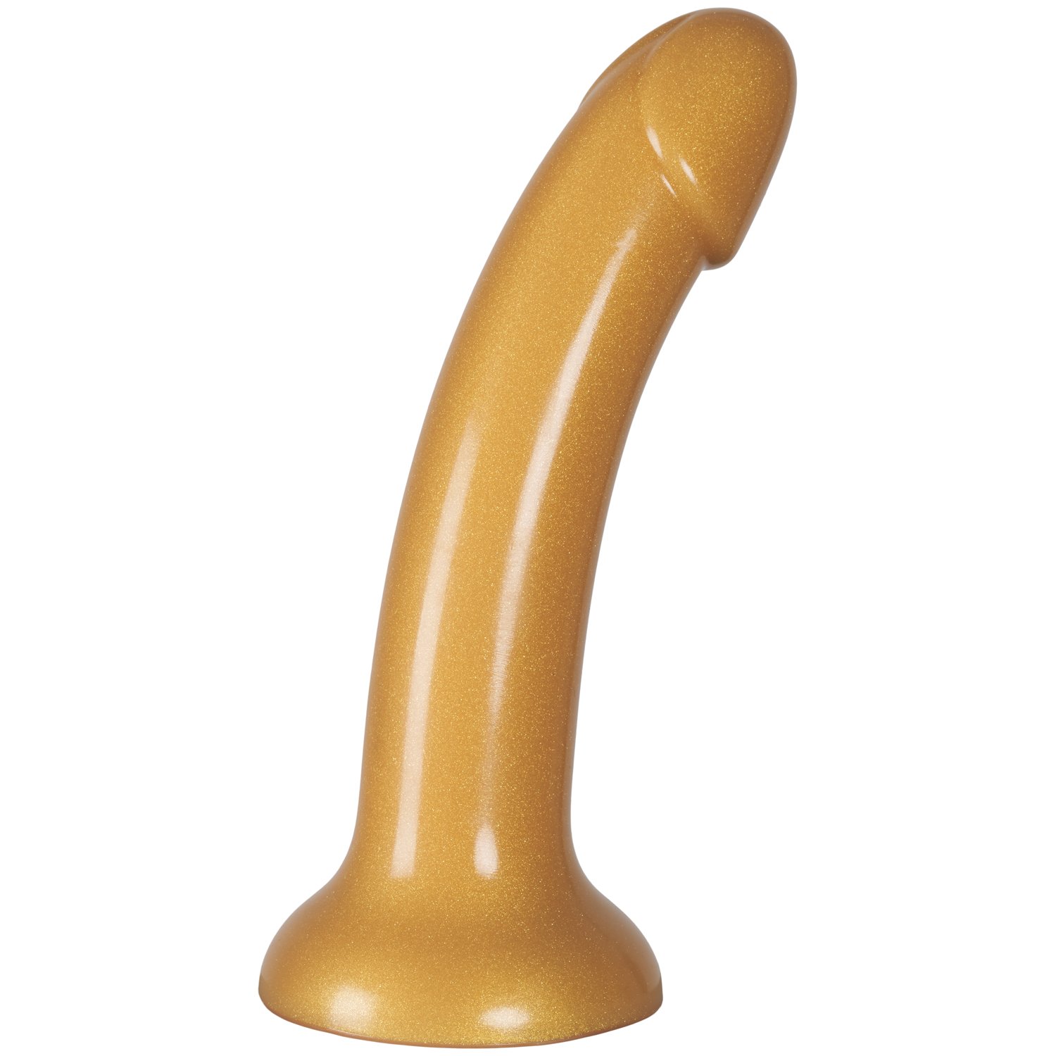 Bild von baseks Glitzernder Silikondildo in Gold 18 cm