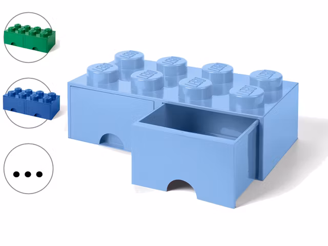 Bild von Room Copenhagen Aufbewahrungsbox Room Copenhagen LEGO Brick Drawer 8 rot
