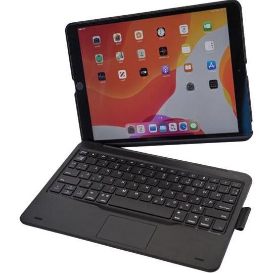 Bild von Next Concept XCEED CoverKey 2.0 - Tastatur og folio-kasse - trådløs - sort - für Apple 10.2-Zoll iPad (7-8. Gener, Tablet Tastatur, Schwarz