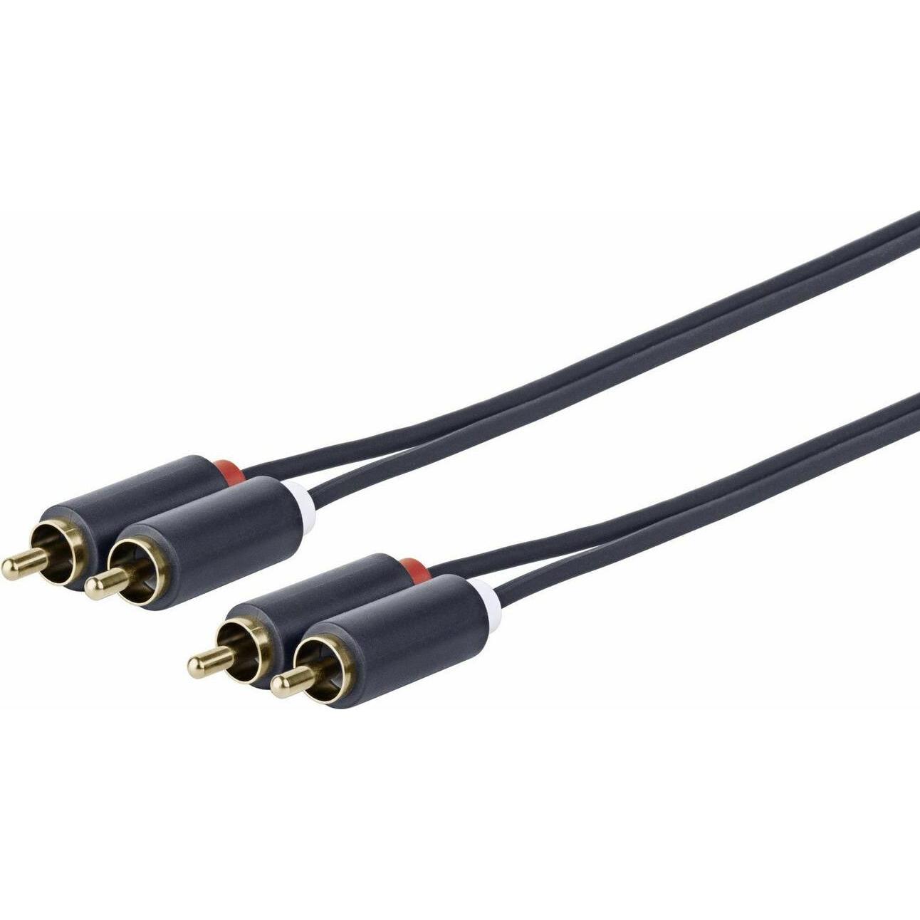 Bild von VivoLink PRORCARCA5 5m 2 x RCA 2 x RCA Schwarz Audio-Kabel (PRORCARCA5)