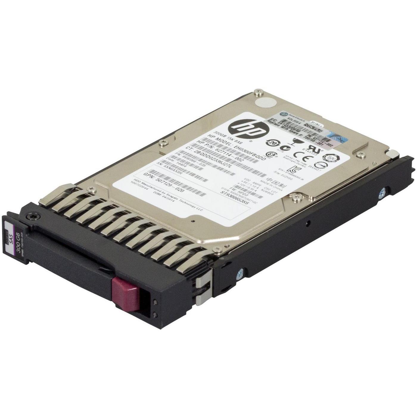 Bild von HPE Enterprise - Festplatte - 300 GB - intern - 2.5 SFF (6.4 cm SFF) - SAS 12Gb/s - 15000 U/min - für Modular Smart Array 1040, 2040, 2040 10Gb, 2042 (J9F40A)