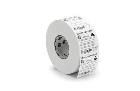 Bild von Zebra Z-Ultimate 3000T, Etikettenrolle, Kunststoff, 38x19mm, silber Zebra Z-Ultimate 3000T, Etikettenrolle, Kunststoff (Polyester), glänzend, für Desktop-Drucker, Kern: 25,4mm, Durchmesser: 127mm, Maße (BxH): 38x19mm, 3720 Etiketten/Rolle, empf. Band: 5095 Harz, Farbe: silber - 12 Stück (3006493)
