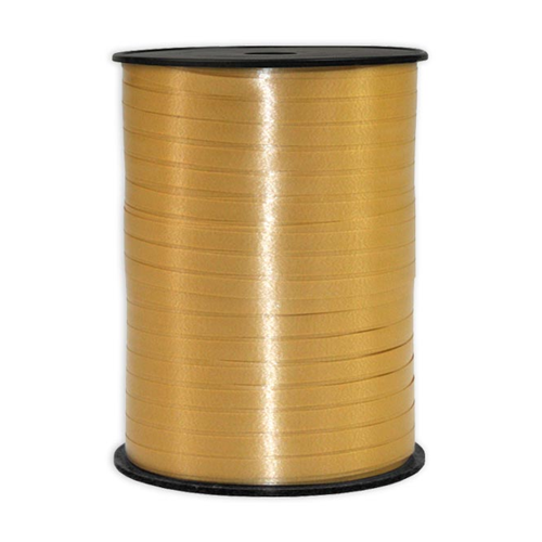 Bild von Geschenkband in matt gold, Kunststoff, 500m x 5mm