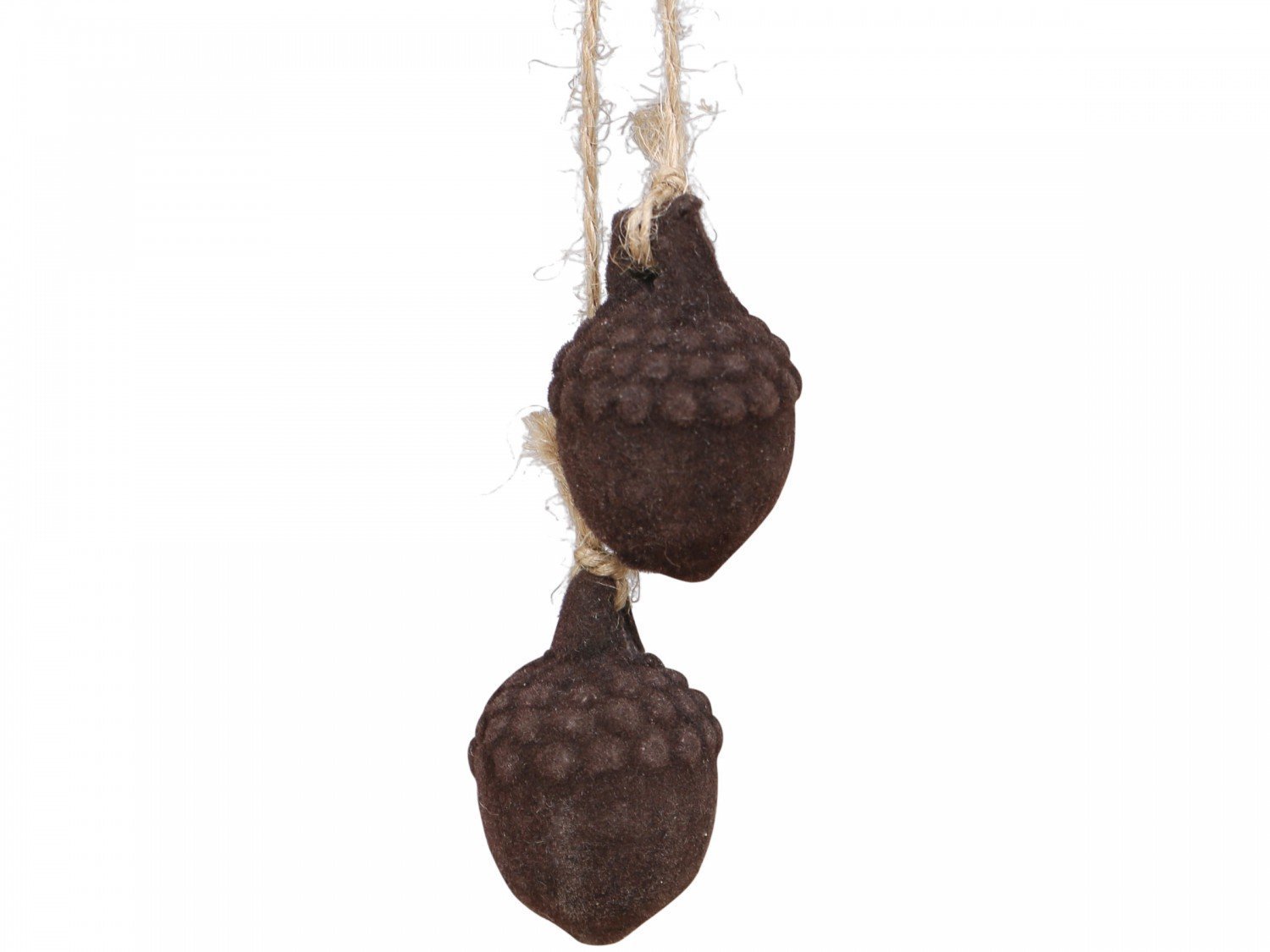 Bild von Chic Antique Baumschmuck Eichelnuss Velours, H2,2/Ø2,2 cm, mokka