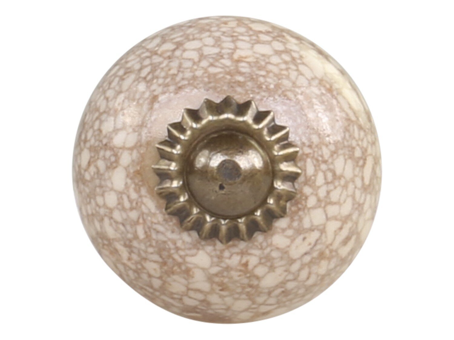 Bild von Möbelgriff mit rissigem Muster, D3 cm, antik messing
