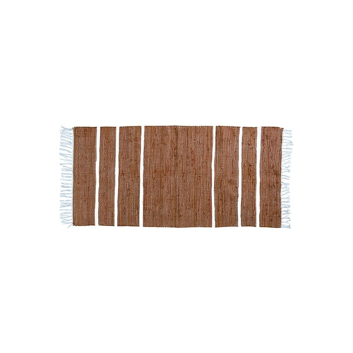 Bild von Chic Antique Flickenteppich mit Streifen – Walnuss