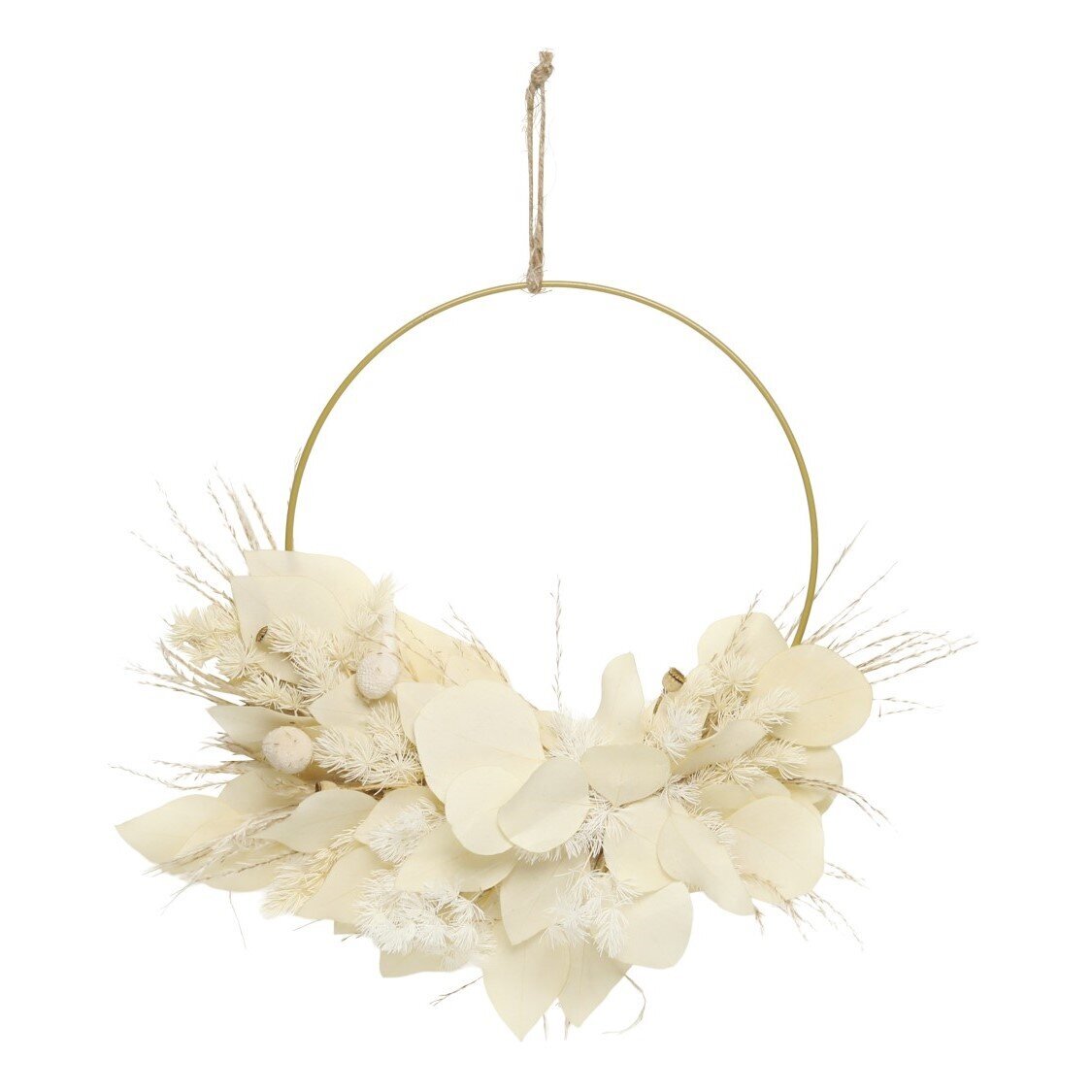 Bild von Fleur Kranz mit getrockneten Blumen, ∅35 cm, creme