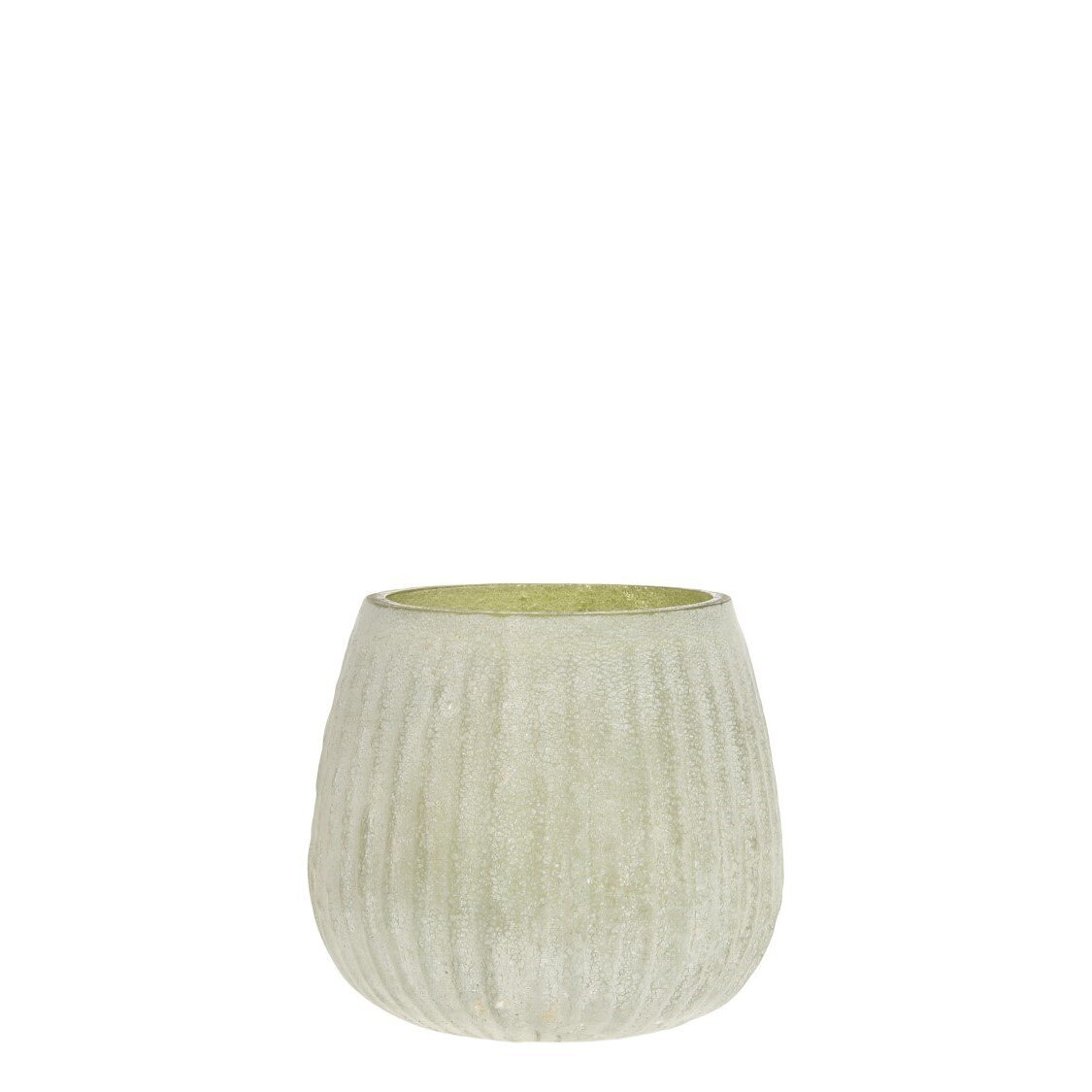 Bild von Glas Teelichthalter mit Muster, 7,5x7,5 cm, antique verte