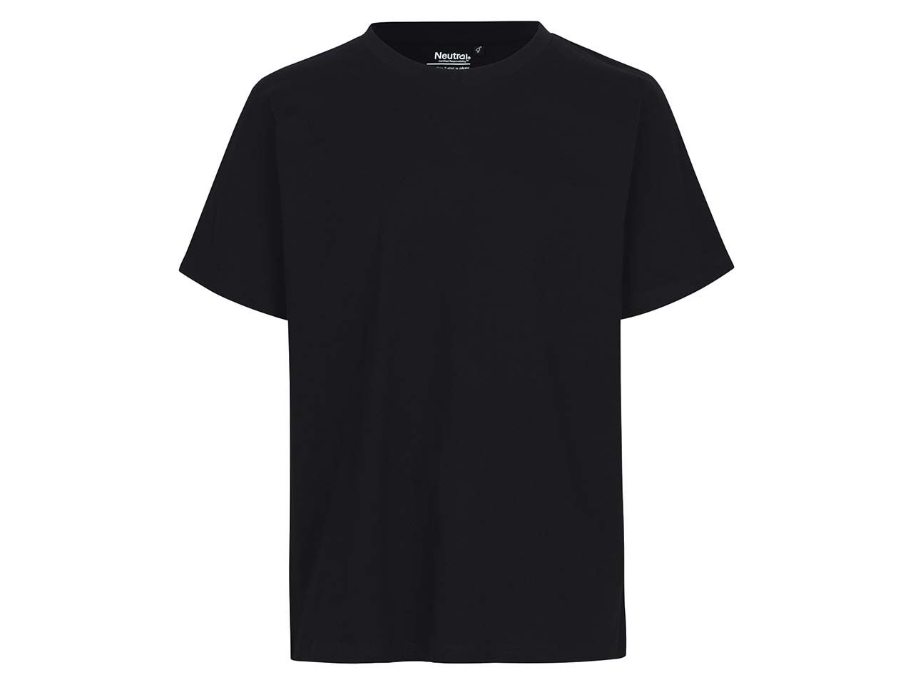 Bild von Neutral Bio-Unisex-T-Shirt mit Rundhalsausschnitt, schwarz, Gr. S