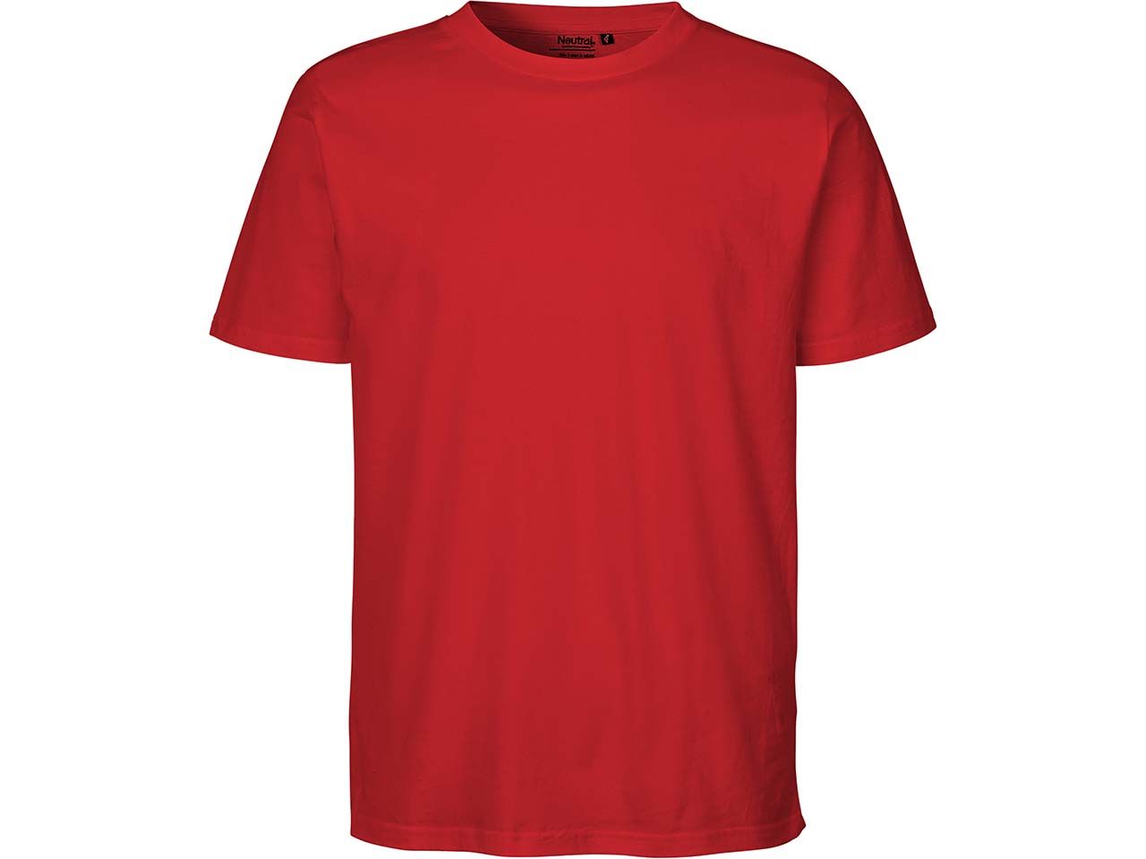 Bild von Neutral Bio-Unisex-T-Shirt mit Rundhalsausschnitt, red, Gr. M