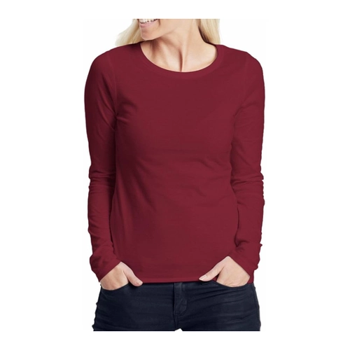 Bild von Neutral Bio-Damen-Langarmshirt mit Rundhalsausschnitt in bottle green, Gr. XS