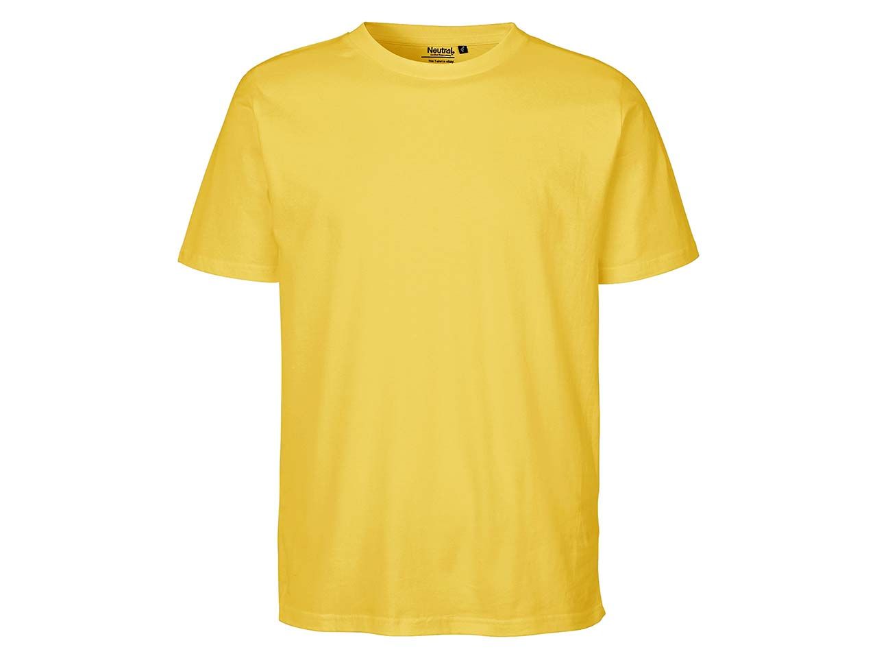 Bild von Neutral Bio-Unisex-T-Shirt mit Rundhalsausschnitt, yellow, Gr. L