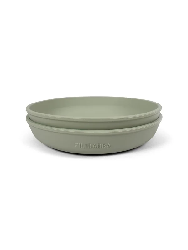 Bild von Filibabba Silicone plate 2-pack Green
