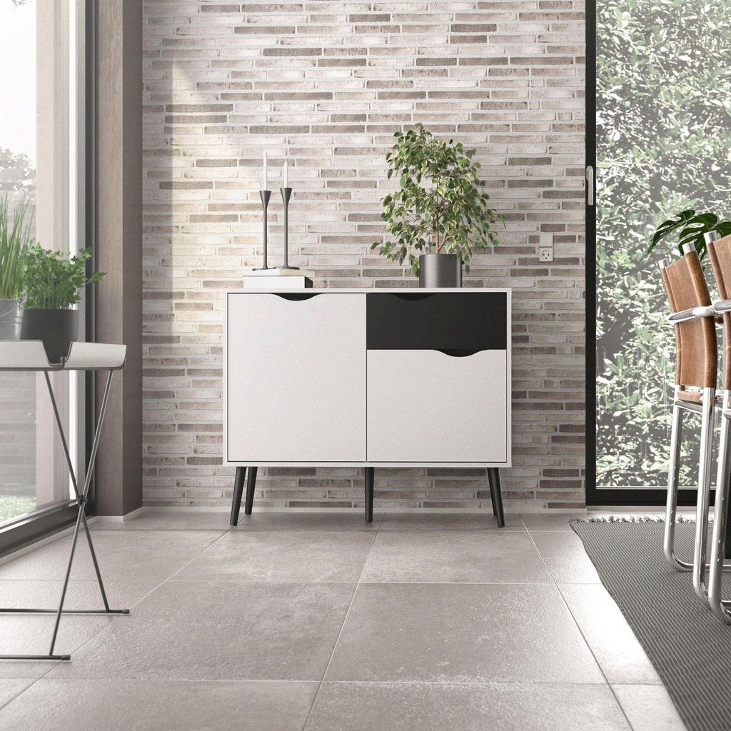 Bild von andas Sideboard "Oslo Aufbewahrung, Schubladenschrank", Kommode mit 2 Türen, 1 Schublade, Breite 99 cm, Höhe 81 cm