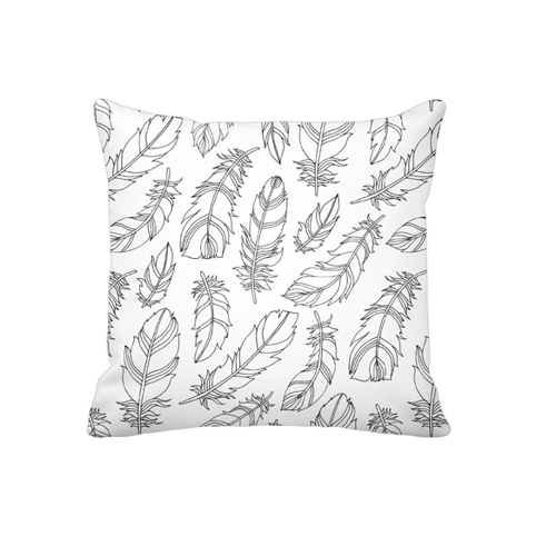 Bild von Krasilnikoff Kissenbezug Feather, 50x50cm, weiss