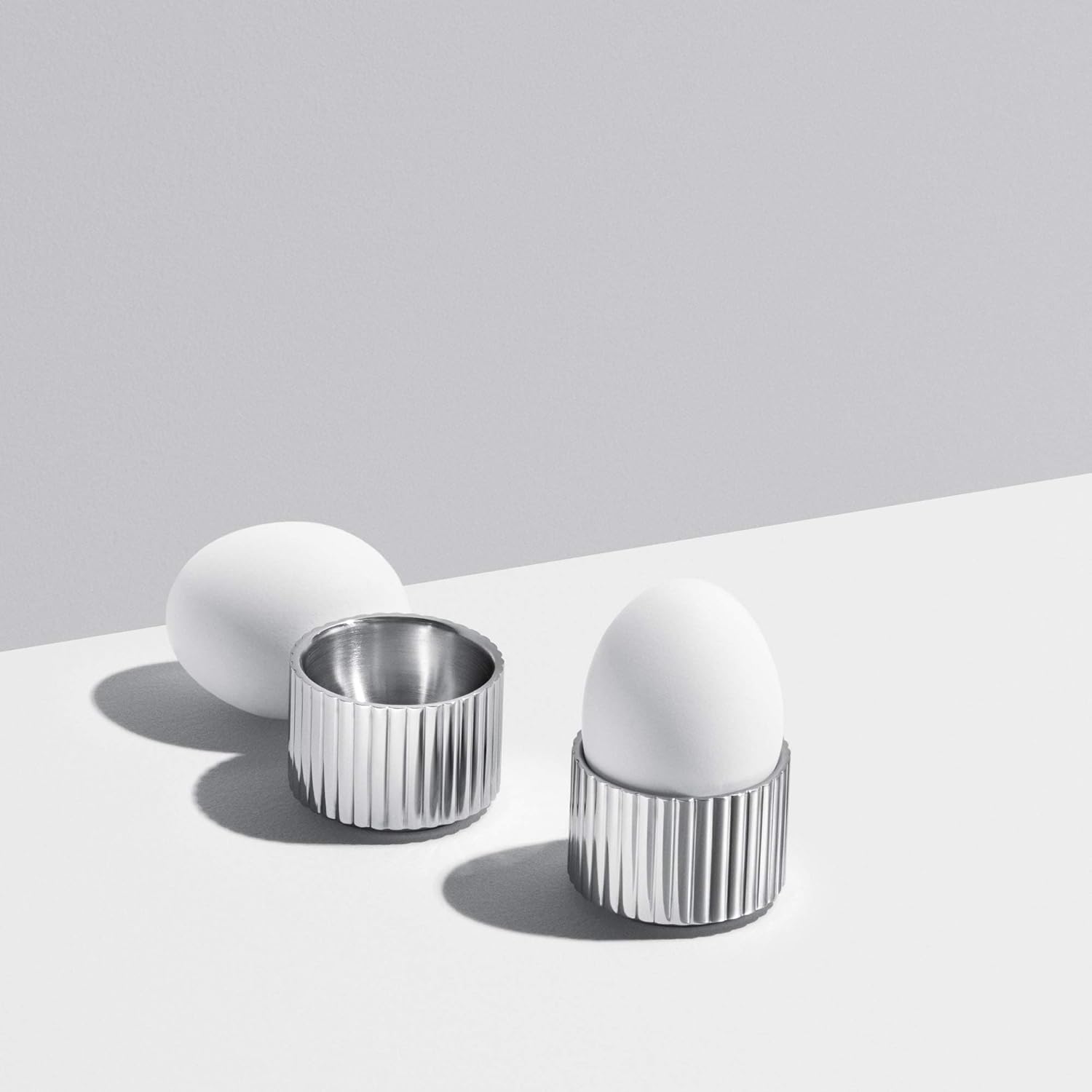 Bild von Georg Jensen Eierbecher 2er-Set Bernadotte edelstahl