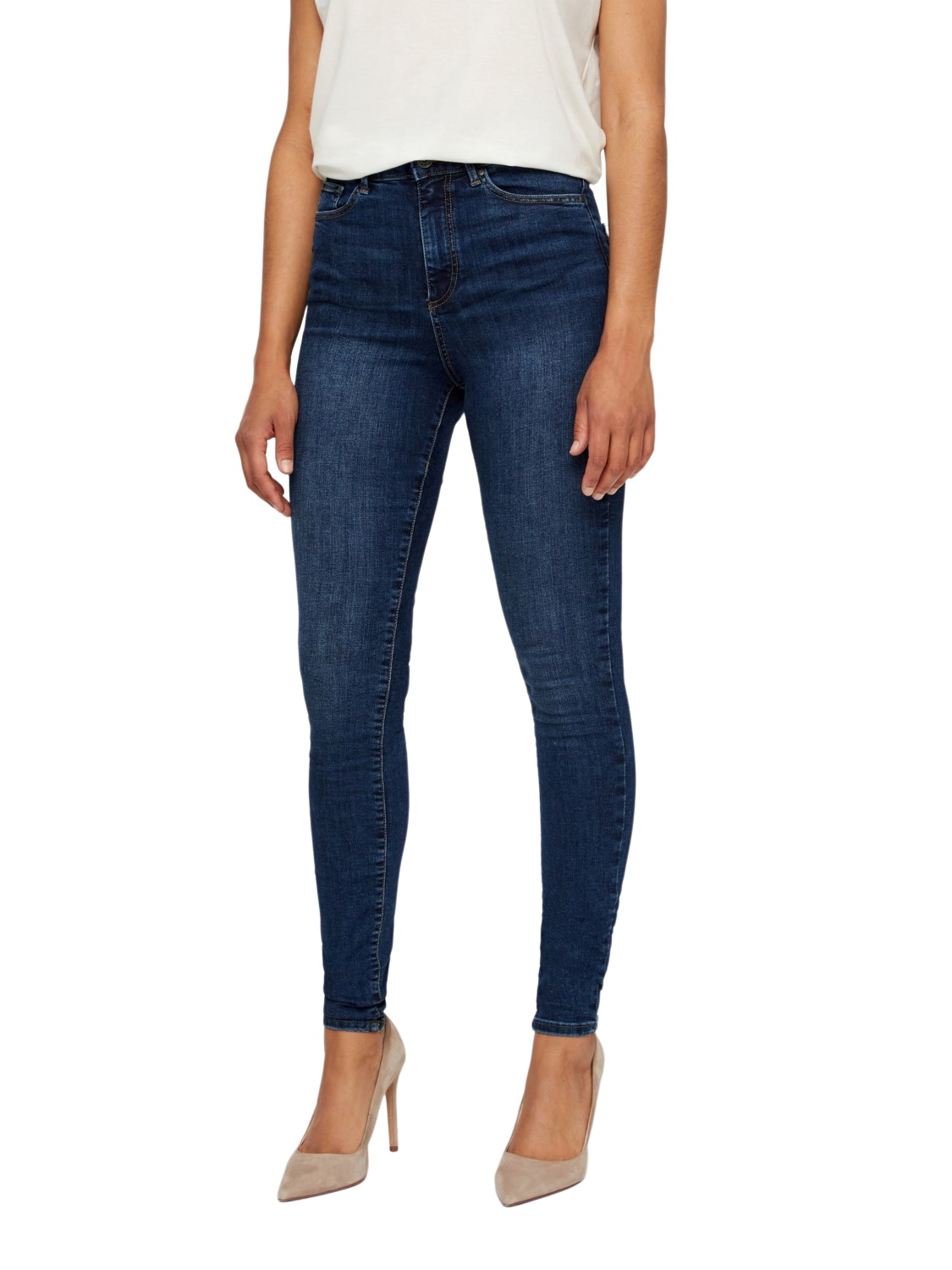 Bild von VERO MODA Damen Vmsophia Hw Md Bl Noos Skinny Jeans, Medium Blue Denim, S EU