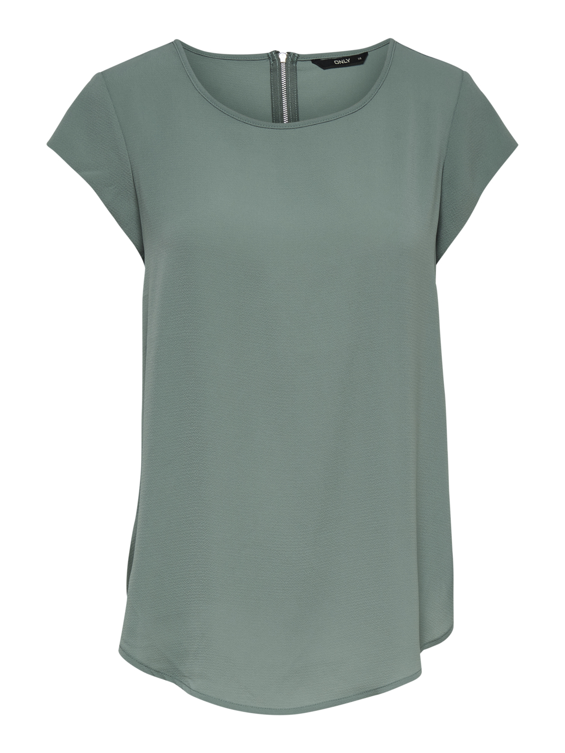 Bild von ONLY Blusenshirt Einfarbige Kurzarm Bluse T-Shirt Oberteil ONLVIC (1-tlg) 4043 in Grün