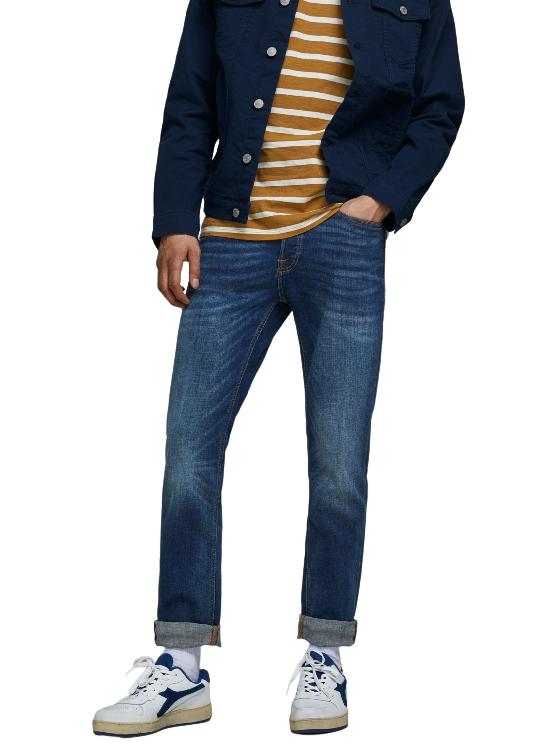 Bild von Jack & Jones Slim-fit-jeans Mit Geradem Bein Jjitim Jjoriginal Am 782 50sps Slim-fit-jeans Mit Geradem Bein für Herren - 29/30