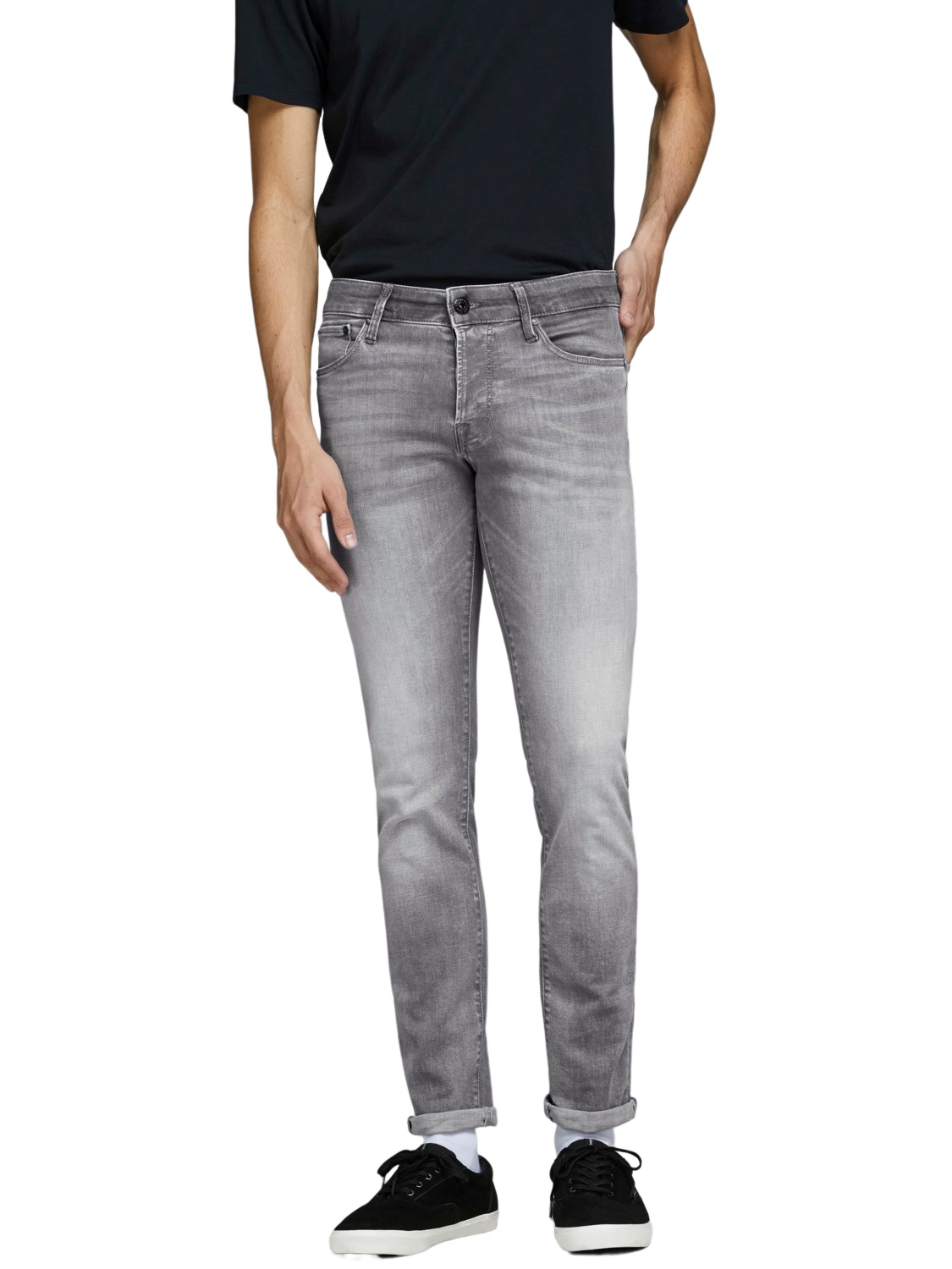 Bild von Jack & Jones Herren Jeans JJIGLENN JJICON JJ 257 50SPS - Slim Fit - Grau - Grey Denim