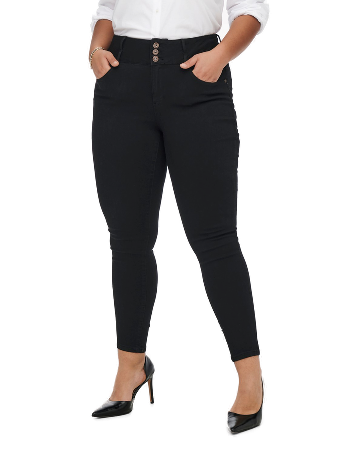 Bild von Only Carmakoma Röhrenjeans Caranna Hohe Taille Skinny Fit Jeans für Damen - 52/32