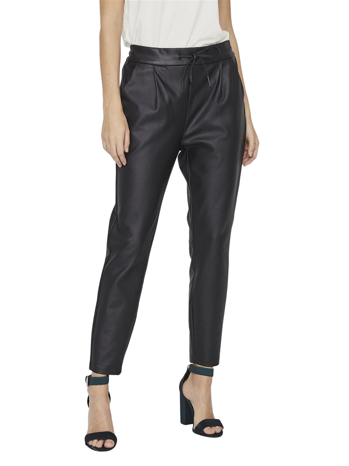 Bild von Vero Moda Vmeva Hose Mit Schwarzer Oberfläche Und Schnürung für Damen - S/34