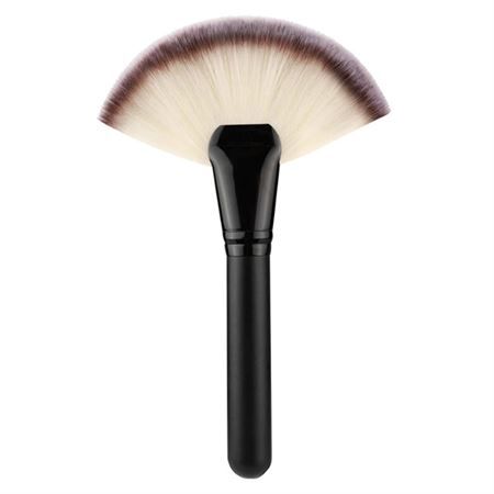 Bild von Fächerpinsel Fan Brush Profi-Make-up-Pinsel für Highlighter, Konturierung und Finishing