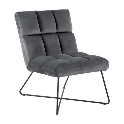 Bild von ebuy24 Relaxsessel Alba Sessel, Liegestuhl Velour grau