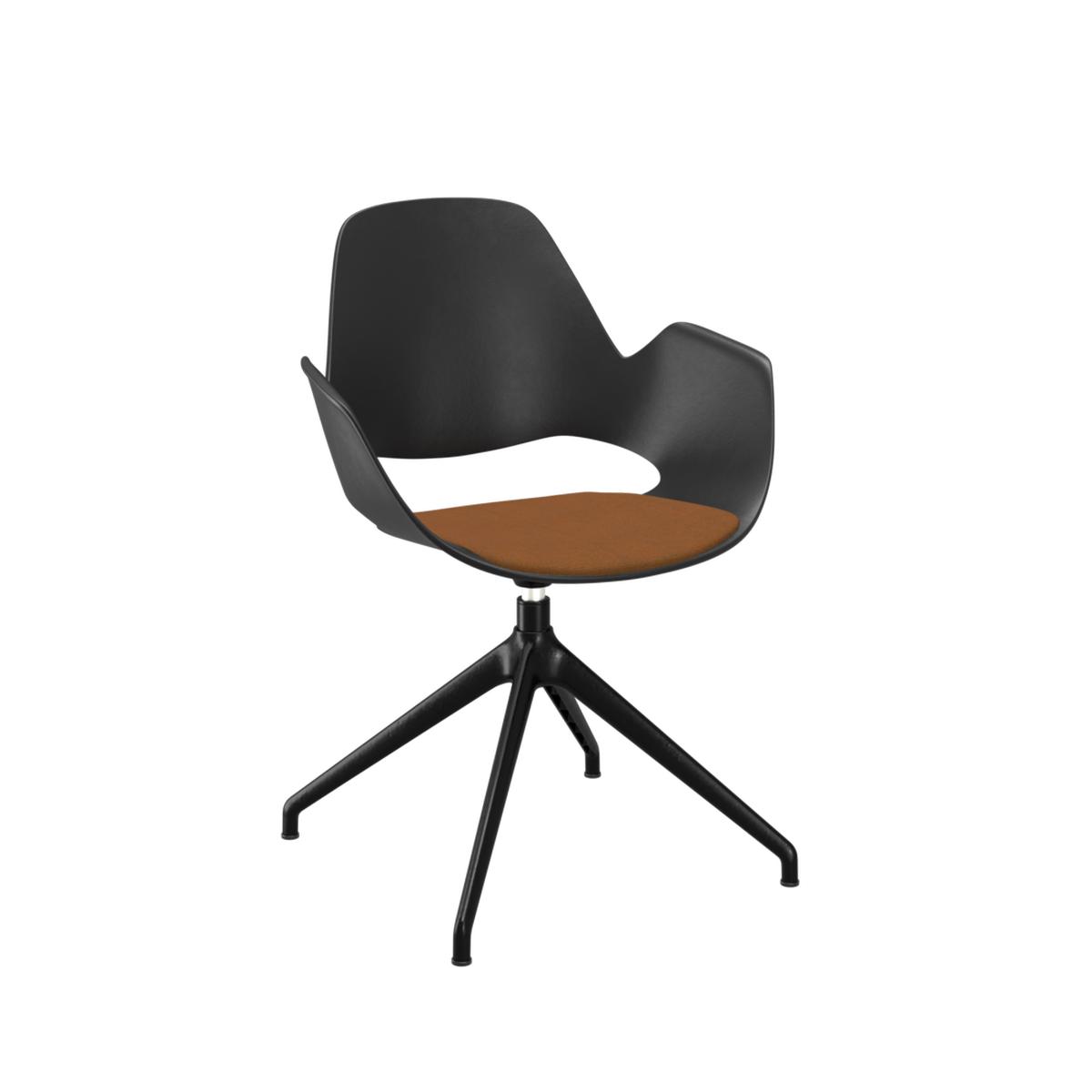 Bild von Schreibtischstuhl FALK Aluminium schwarz terrakotta