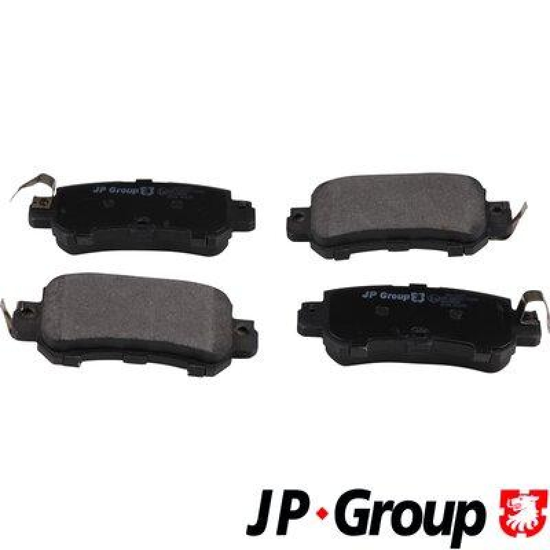 Bild von JP GROUP 3863700910 Bremsbelagsatz Bremsbeläge, Bremsklötze, Bremssteine Hinterachse nicht für Verschleißwarnanzeiger vorbereitet MAZDA: CX-5 I, CX-3