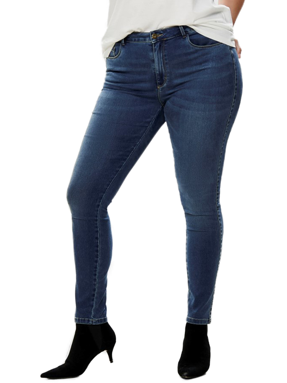 Bild von Carmakoma by Only Damen Jeans CARAUGUSTA HW SK - Skinny Fit - Blau - Medium Blue Denim