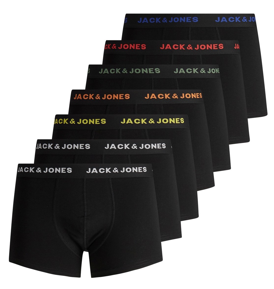 Bild von Jack & Jones Herren JACBASIC Trunks 7 Pack NOOS 12165587, Black/Black - Black - Black -, XXL
