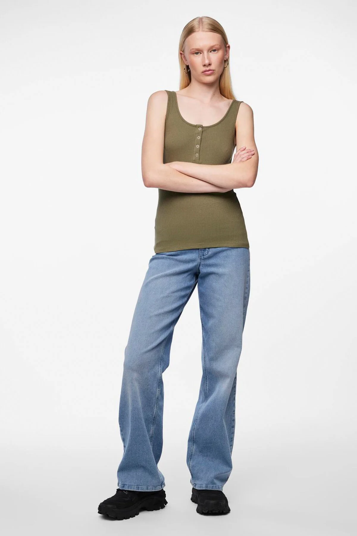 Bild von pieces Shirttop Kitte (1-tlg) Plain/ohne Details