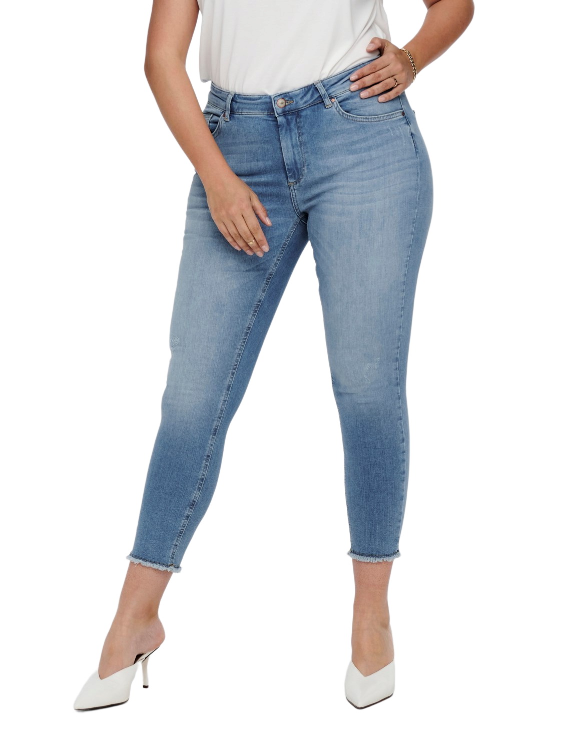 Bild von Only Jeans In Großen Größen In Blau Mit Skinny-bein Und Beindetails Carwilly für Damen - 48/32