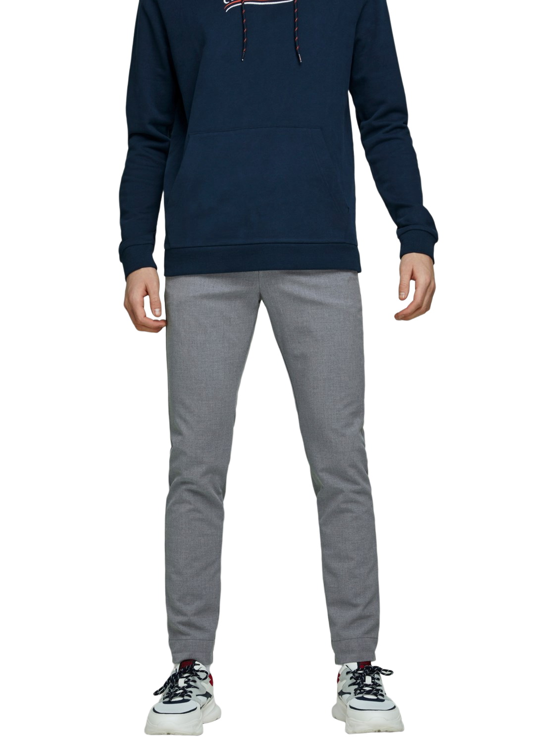 Bild von Jack & Jones Herren Chino Hose JPSTMARCO JJCONNOR AKM 909 - Slim Fit Grau