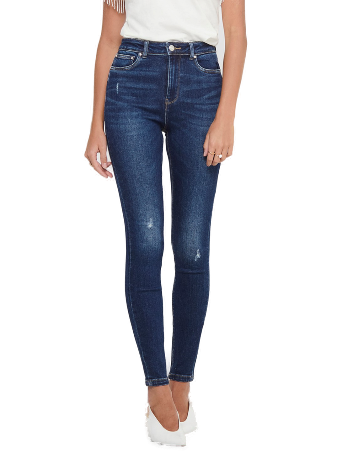 Bild von Only Damen Jeans ONLMILA HW SK ANK BJ374 - Skinny Fit - Blau - Dark Blue Denim