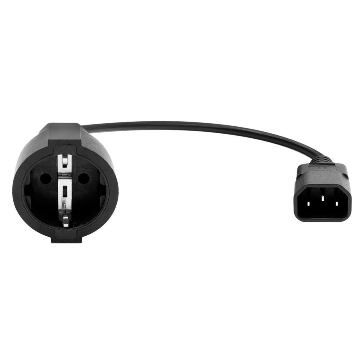 Bild von ProXtend PC-C14FF-0002 Stromkabel Schwarz 0,2 m Netzstecker Typ F C14-Koppler (0.20 m), Stromkabel