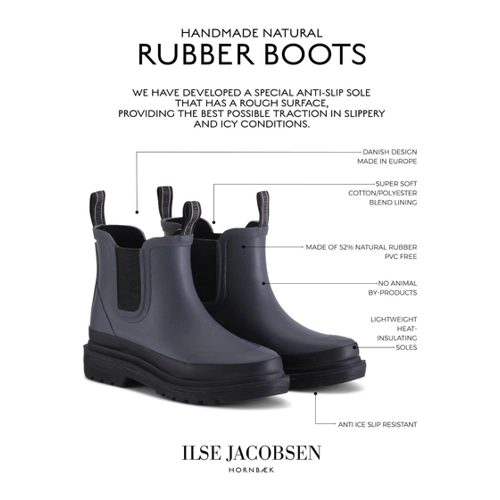 Bild von ILSE JACOBSEN HORNBÆK RUB30C - Handmade Chelsea Rubber Boots