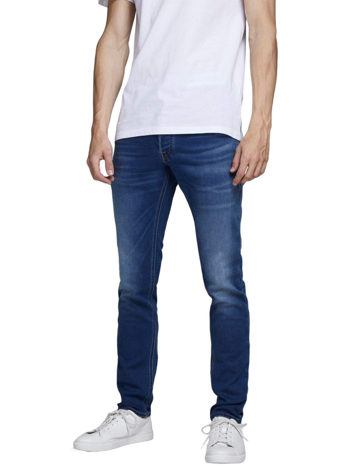Bild von Jack & Jones Herren Jeans JJIGLENN JJORIGINAL GE 006 - Slim Fit - Blau - Blue Denim