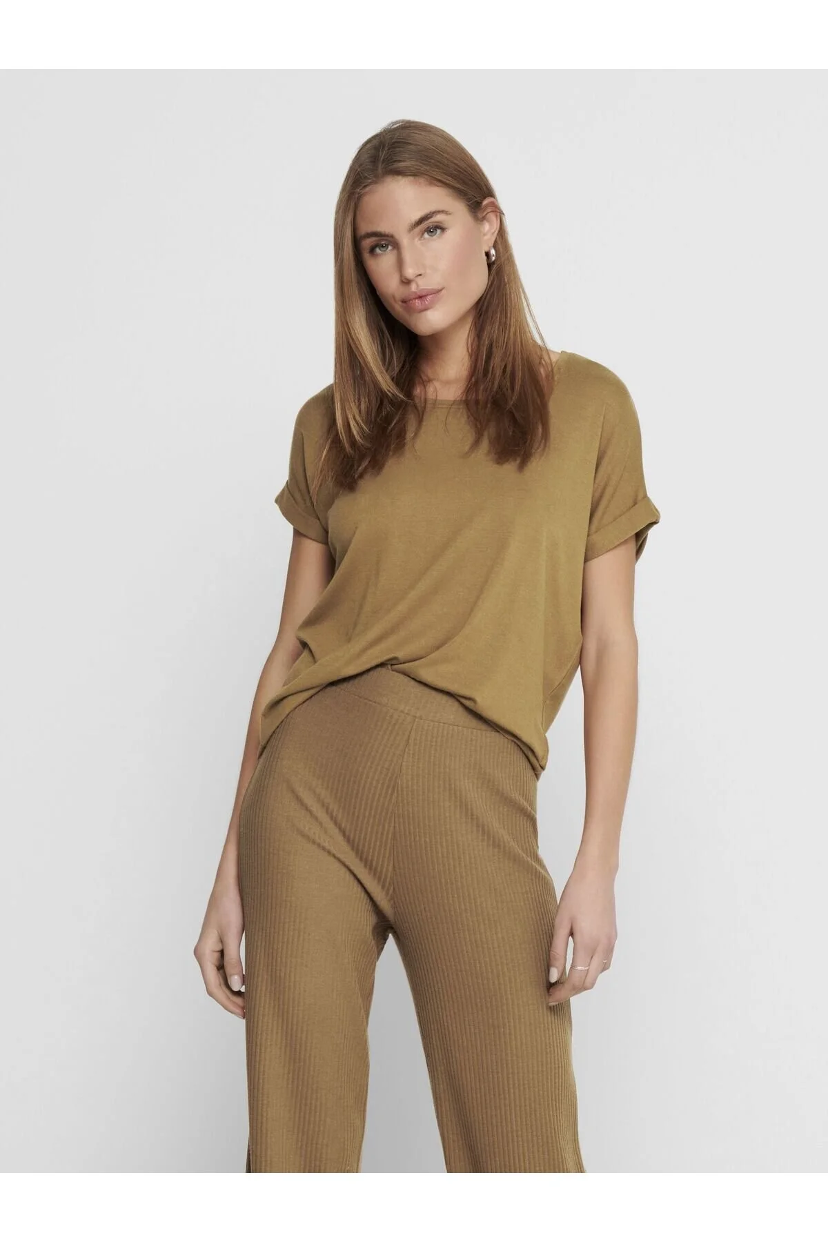 Bild von ONLY T-Shirt »ONLMOSTER S/S O-NECK TOP NOOS JRS«, mit Aufschlag am Arm