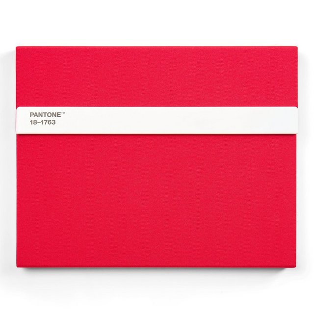 Bild von Pantone Notizbuch liniert, mit Stift und Lineal, 160 Seiten, Außenbemaßung LxBxT 240 x 190 x 20 mm, Red 18-1763