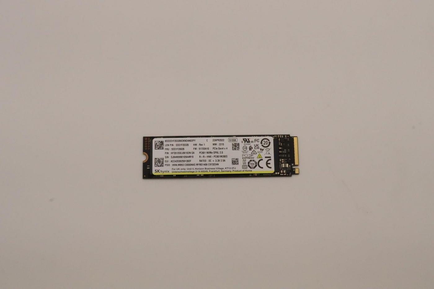 Bild von Lenovo SSD 512GB M.2 2280 PCIe4x4 SKH OP (5SS1F20635)