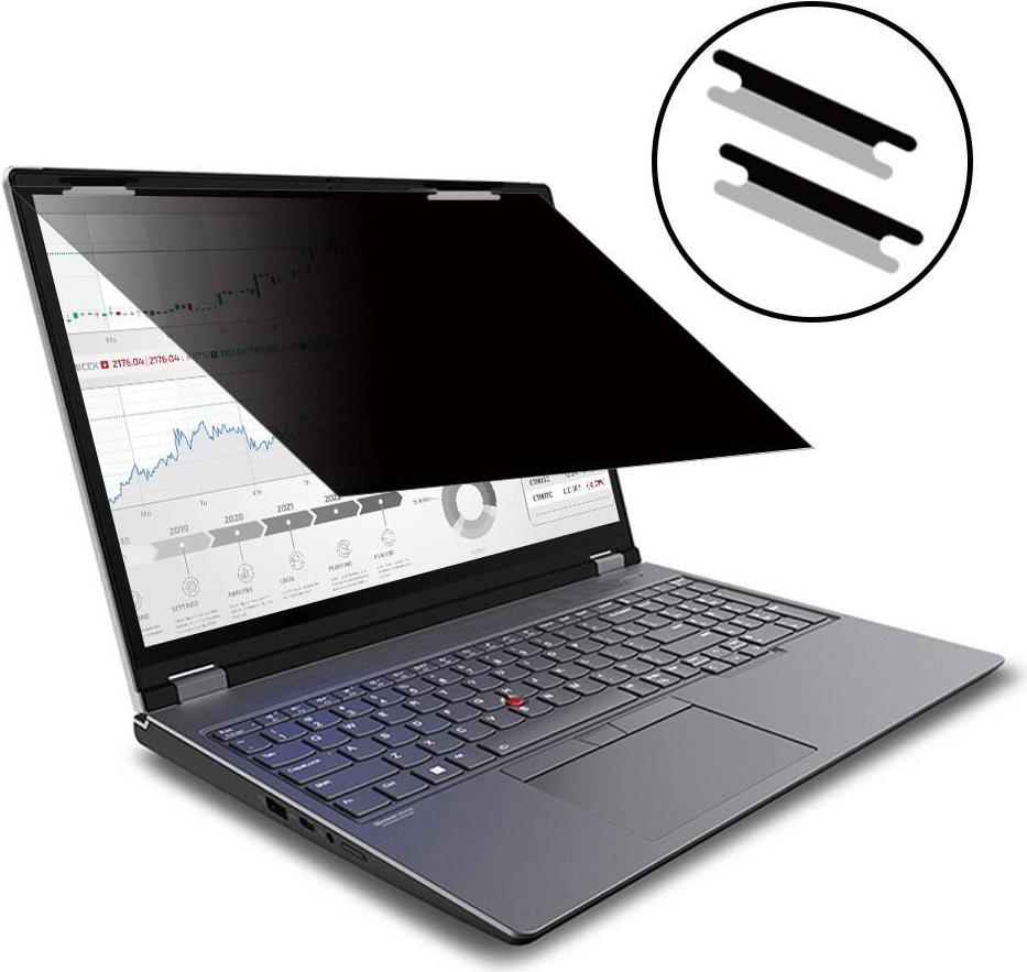 Bild von eSTUFF Flip Attach Privacy Filter (15.60", 16 : 9), Notebook Schutzfolie