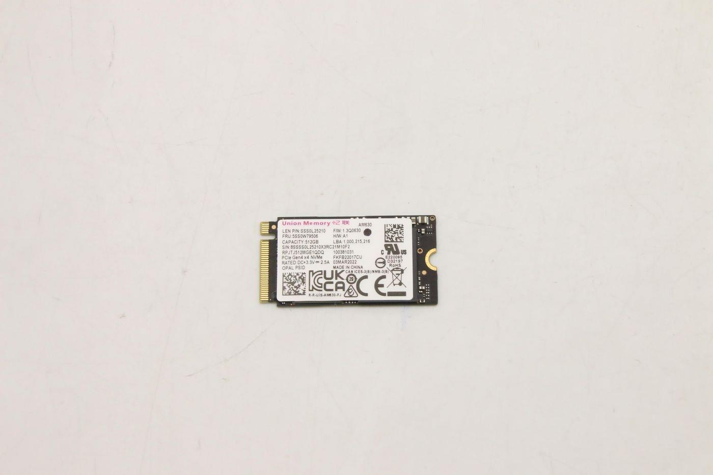Bild von Lenovo SSD_ASM (512 GB, M.2 2242), SSD