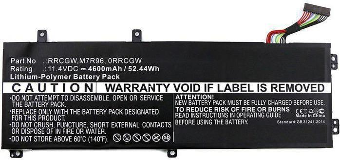 Bild von CoreParts Laptop Battery 52Wh Li-Pol 11.4V 4600mAh Black NCC3D - Batterie - 4.600 mAh (NCC3D-CP)